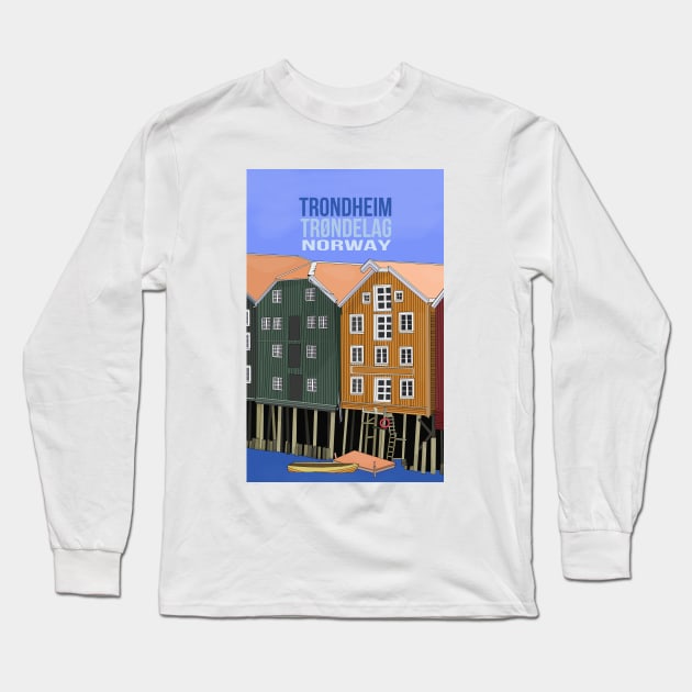 Norway Trondheim Travel Norwegian Long Sleeve T-Shirt by DiegoCarvalho